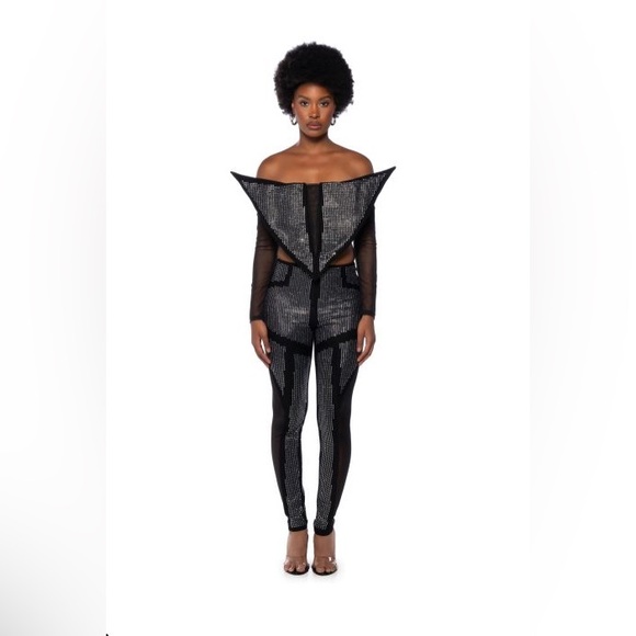 Galactic World Embellished Mesh Top & Panel Legging - Picture 8 of 13